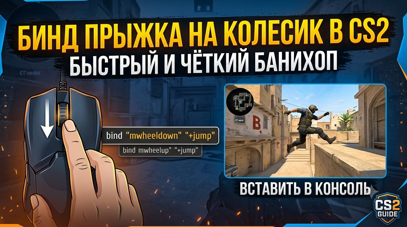 Бинд на колесико КС2: как настроить прыжок на скролл